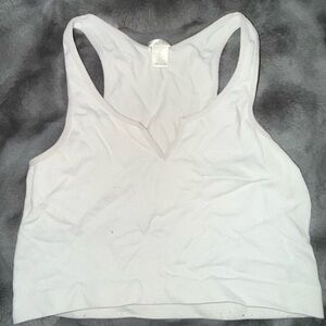 Bozzolo white tank top crop top